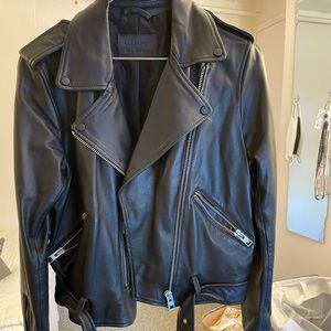 Allsaints Balfern Leather Biker Jacket - US 8